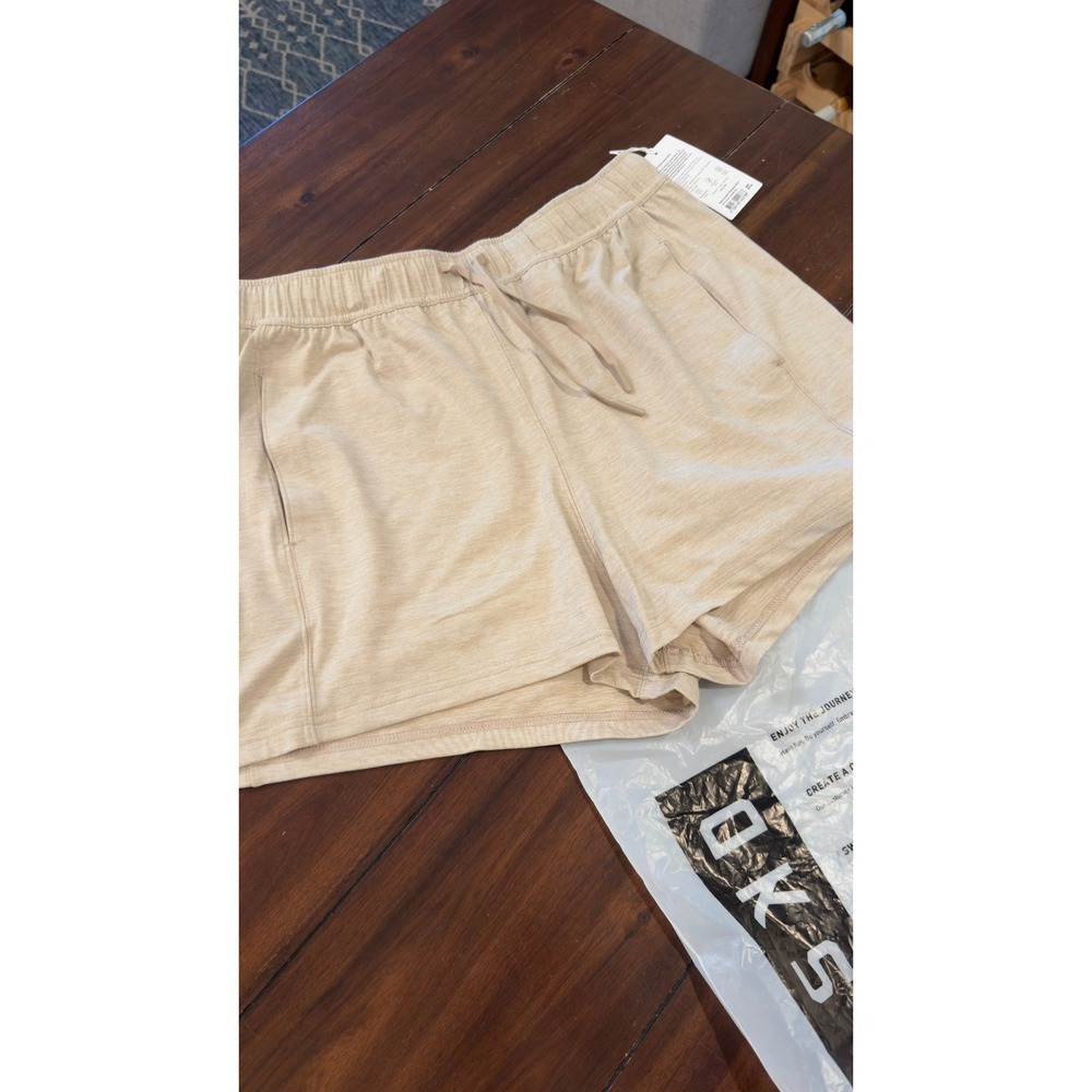 LSKD Restore CloudFLX Performance Shorts Oatmeal Marl WSHT00445 Large NEW NWT